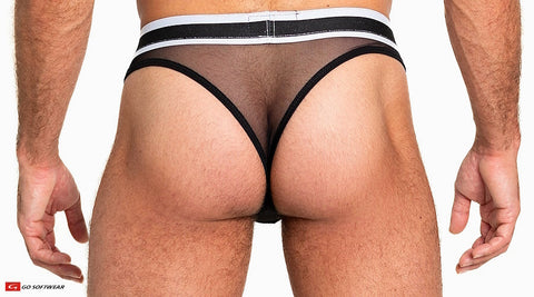 Sheer Mesh Scoop Thong