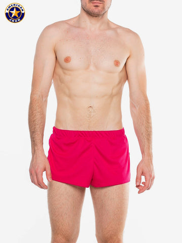 American Jock Competitor Color Block Running Short Red/Royal 8016 at  International Jock